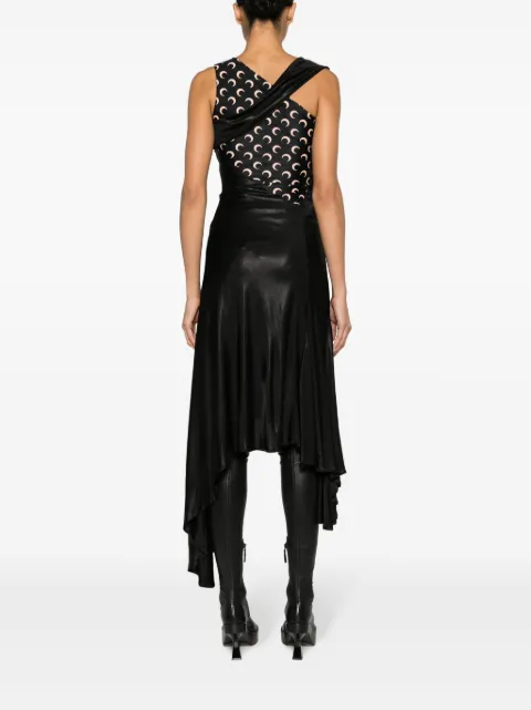 Marine Serre Crescent Moon-print asymmetric dress WDR243RJER0015 - 3
