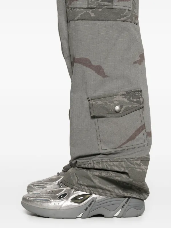 Marine Serre Regenerated Camo Cargo Trousers | Grey | FARFETCH IN
