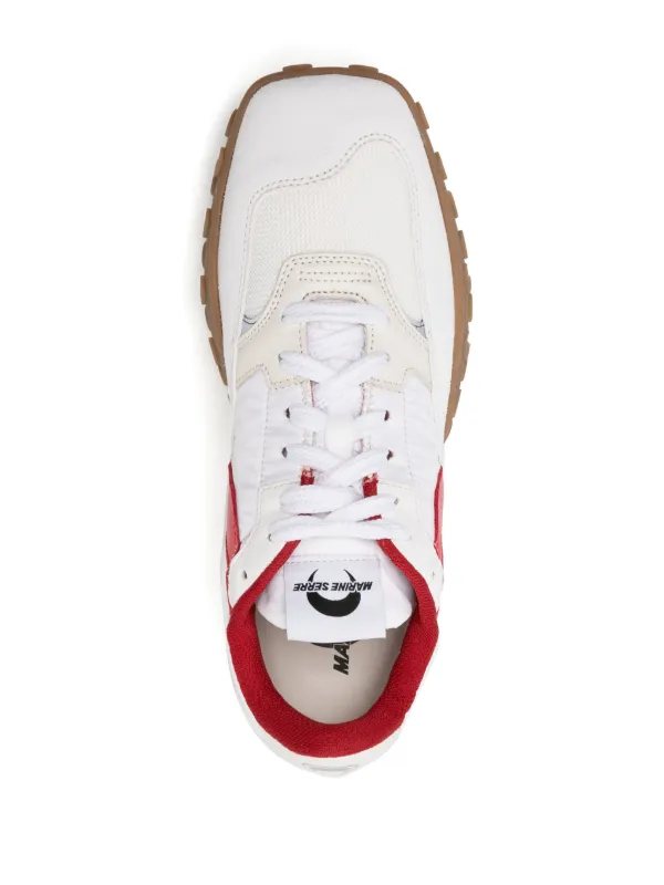 Marine Serre Ms Rise recycled-nylon Sneakers | White | FARFETCH AO