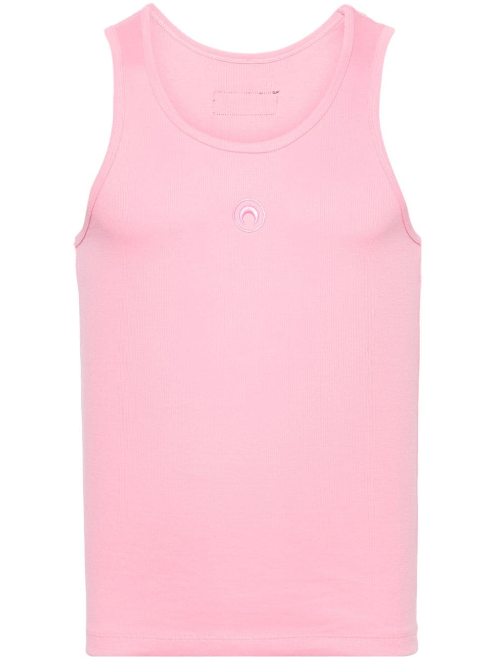 Marine Serre Crescent Moon-embroidered tank top Roze