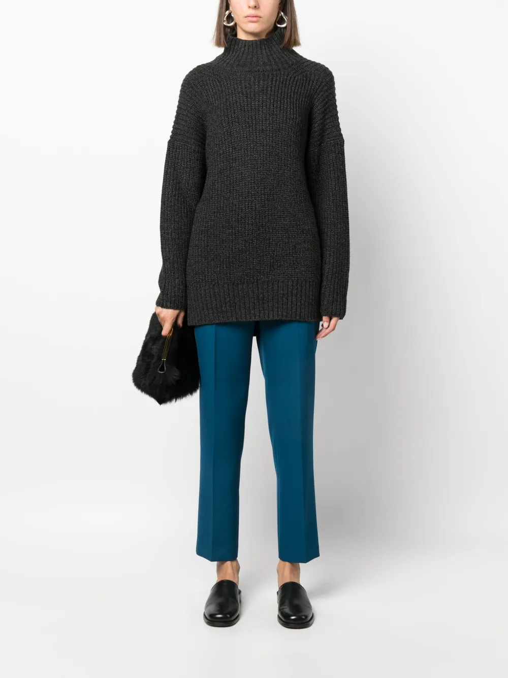 Shop Jil Sander Tailored Cropped Trousers In Blue