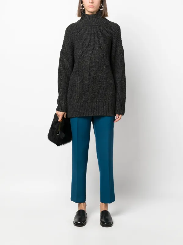 JIL SANDER クロップドテーラードパンツ Jil Sander クロップド テーラードパンツ | ブルー | FARFETCH JP