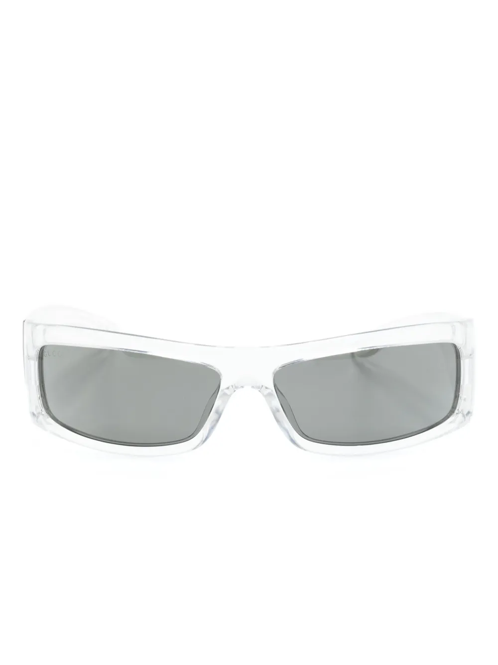 Gucci Eyewear Óculos de sol retangular com logo | Branco | Image 1