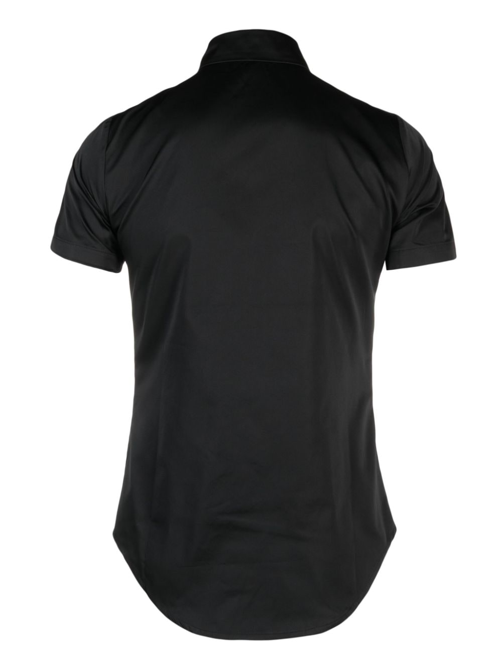 Shop Ludovic De Saint Sernin Crystal-logo Taffeta Shirt In Black