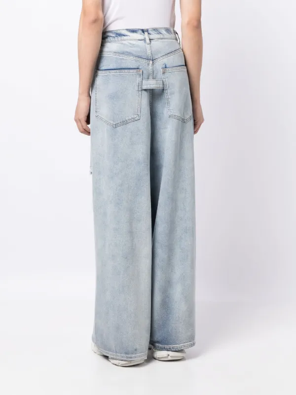 Distressed wide leg jeans best sale