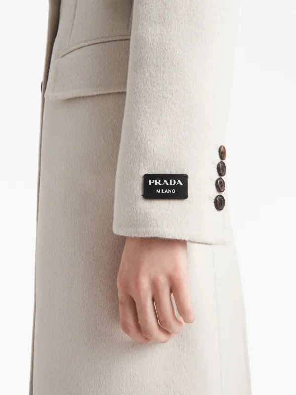 【プラダ・PRADA】Single-breasted belted cashmere coat Prada Single Breasted Wool Coat | Saks Fifth Avenue
