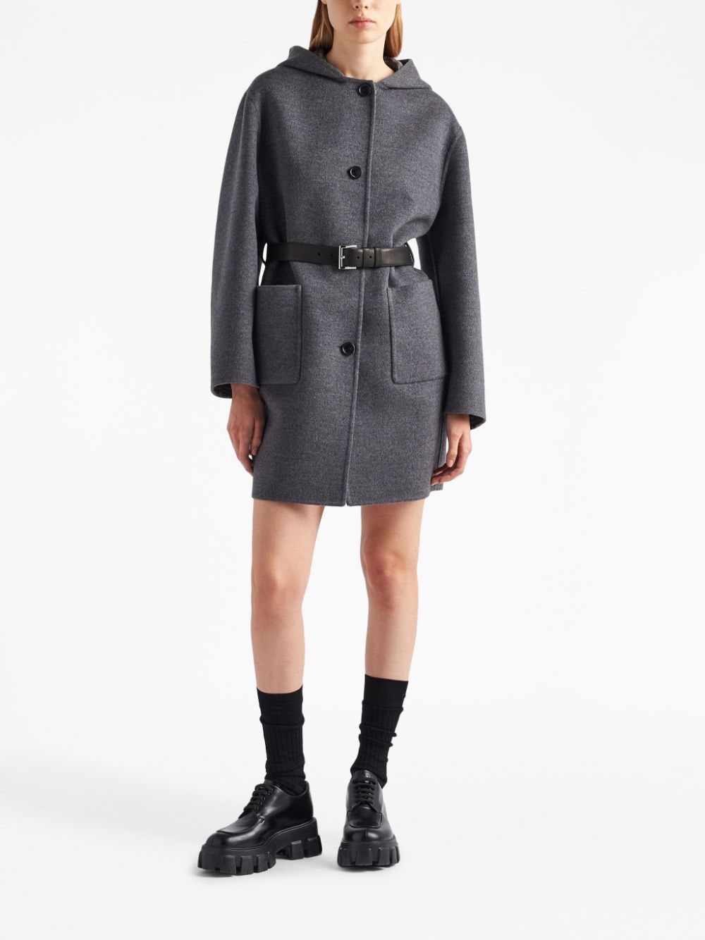 Image 2 of Prada single-breasted wool coat