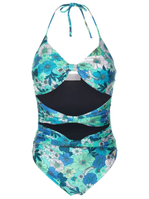 Brigitte floral-print halterneck swimsuit 