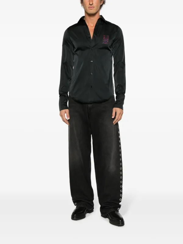 Ludovic De Saint Sernin logo-patch Shirt | Black | FARFETCH
