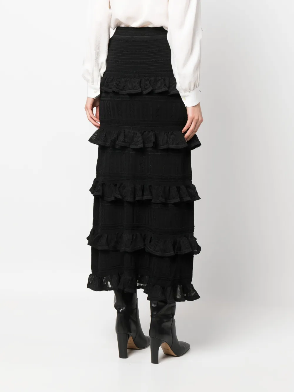 ZIMMERMANN LUMINOITY RUFFLED MIDI SKIRT