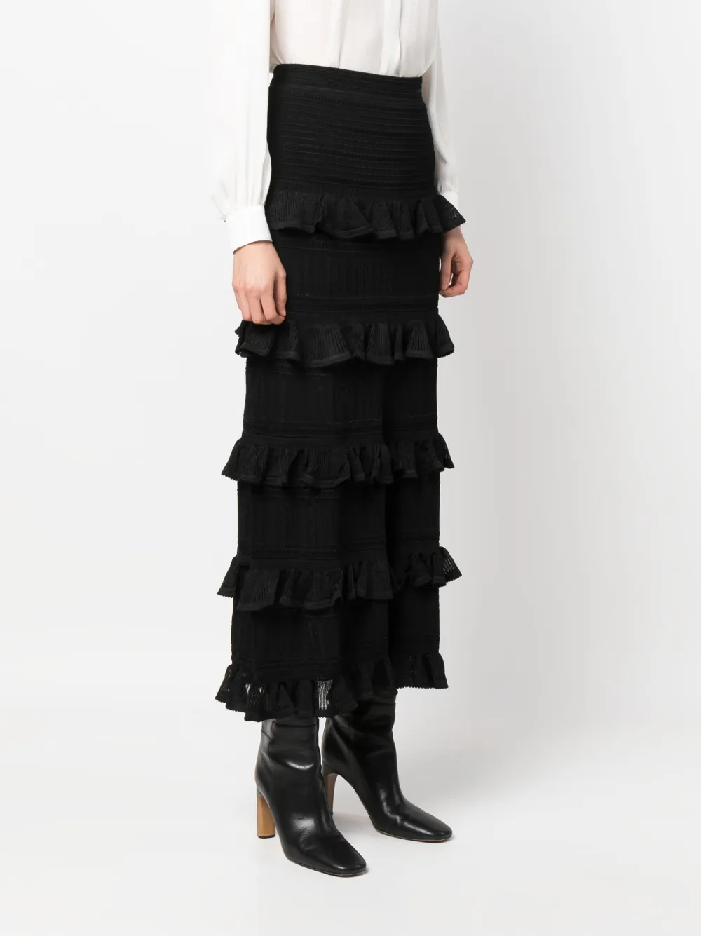 ZIMMERMANN LUMINOITY RUFFLED MIDI SKIRT