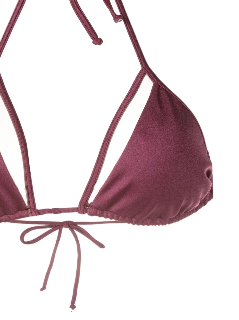 Triangle Bikini Top In Two Colors In Wine And Whipped