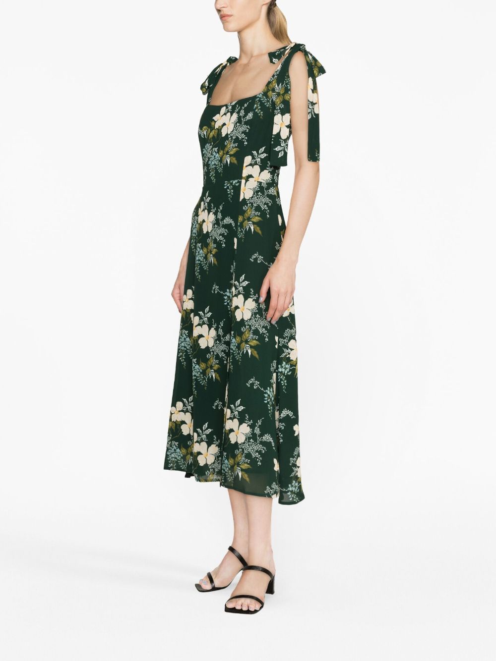 Reformation Twilight midi-jurk met bloemenprint Groen