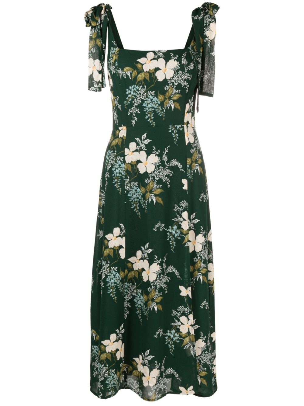 Reformation Twilight midi-jurk met bloemenprint Groen