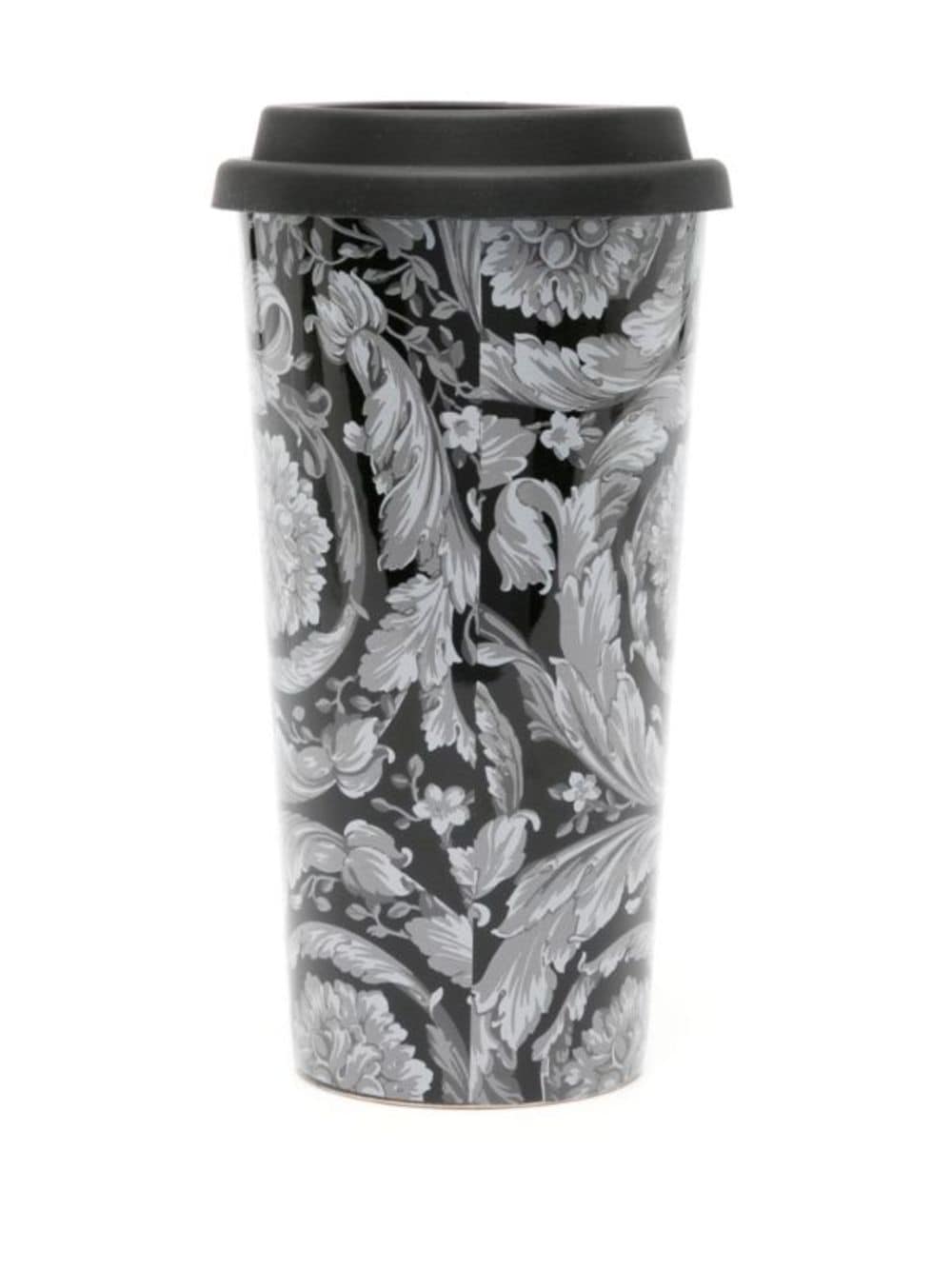 Shop Versace Barocc-print Ceramic Travel Mug (0,5 L) In Black