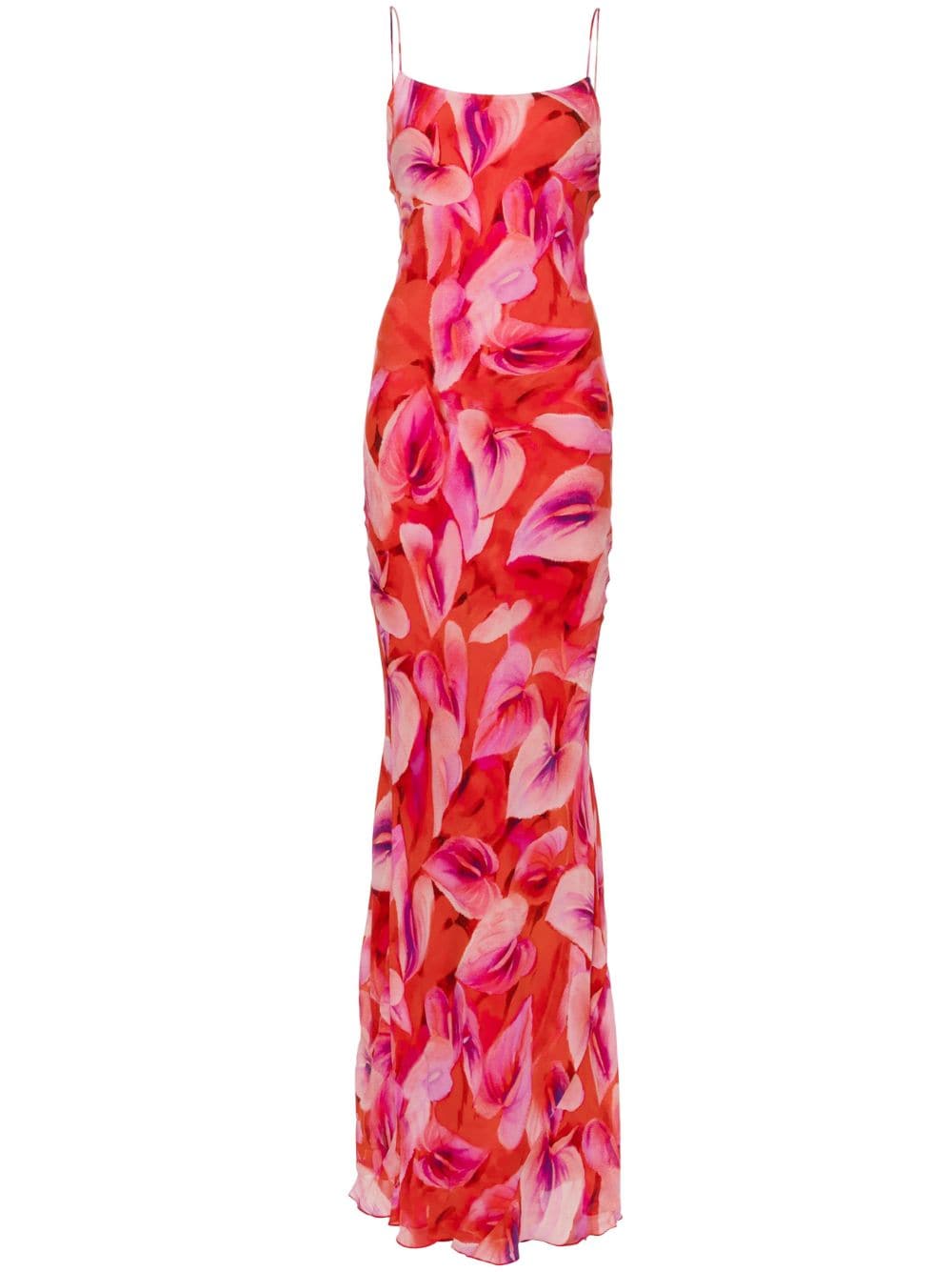 THE ANDAMANE Ninfea jurk met bloemenprint Rood