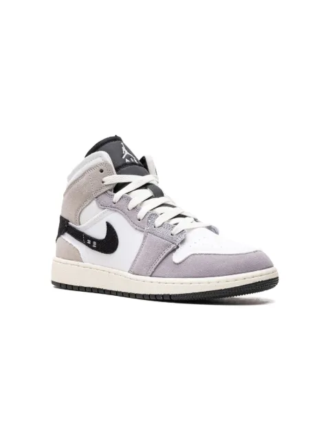 Jordan Kids Air Jordan 1 Mid SE Craft "Cement Grey" sneakers