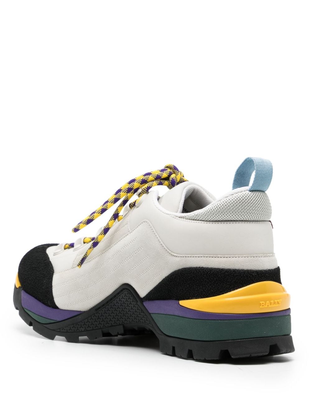 Shop Bally Lace-up Leather Sneakers In Multicolour