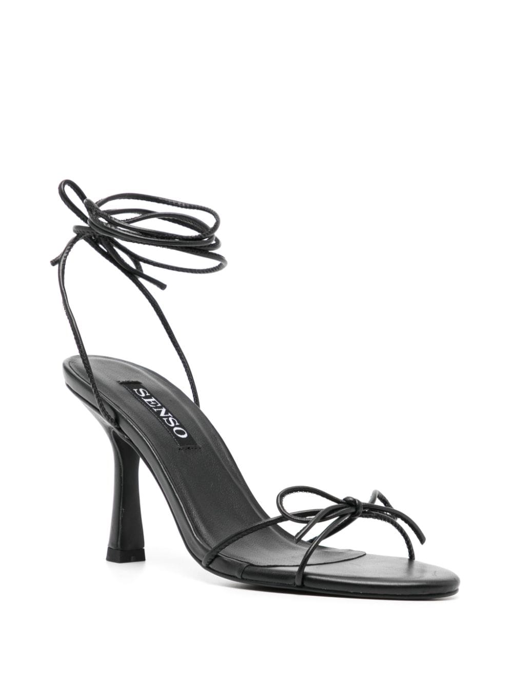 Senso Kalani 95mm leather sandals - Zwart