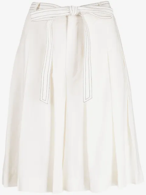 J Koo tied-waist bermuda shorts