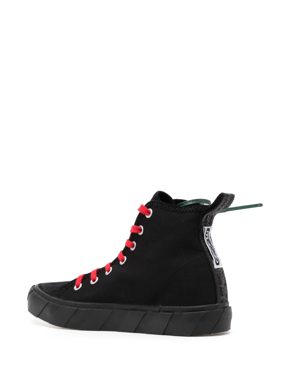 Shop Off-white High-top Canvas Sneakers In Black