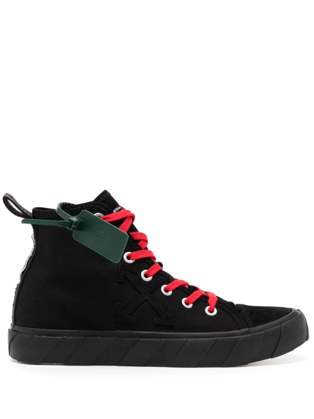 Off-white High-top Canvas Sneakers In Black