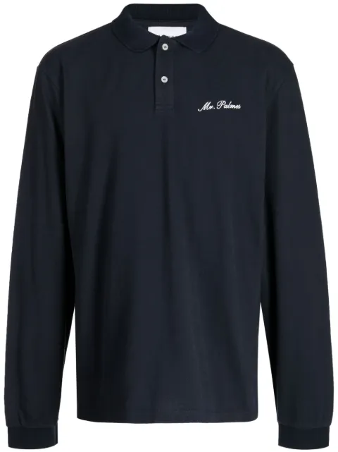 Palmes logo-embroidered organic cotton polo shirt