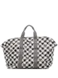 CHANEL Pre-Owned 2010-2011 gingham-check canvas tote bag - Black