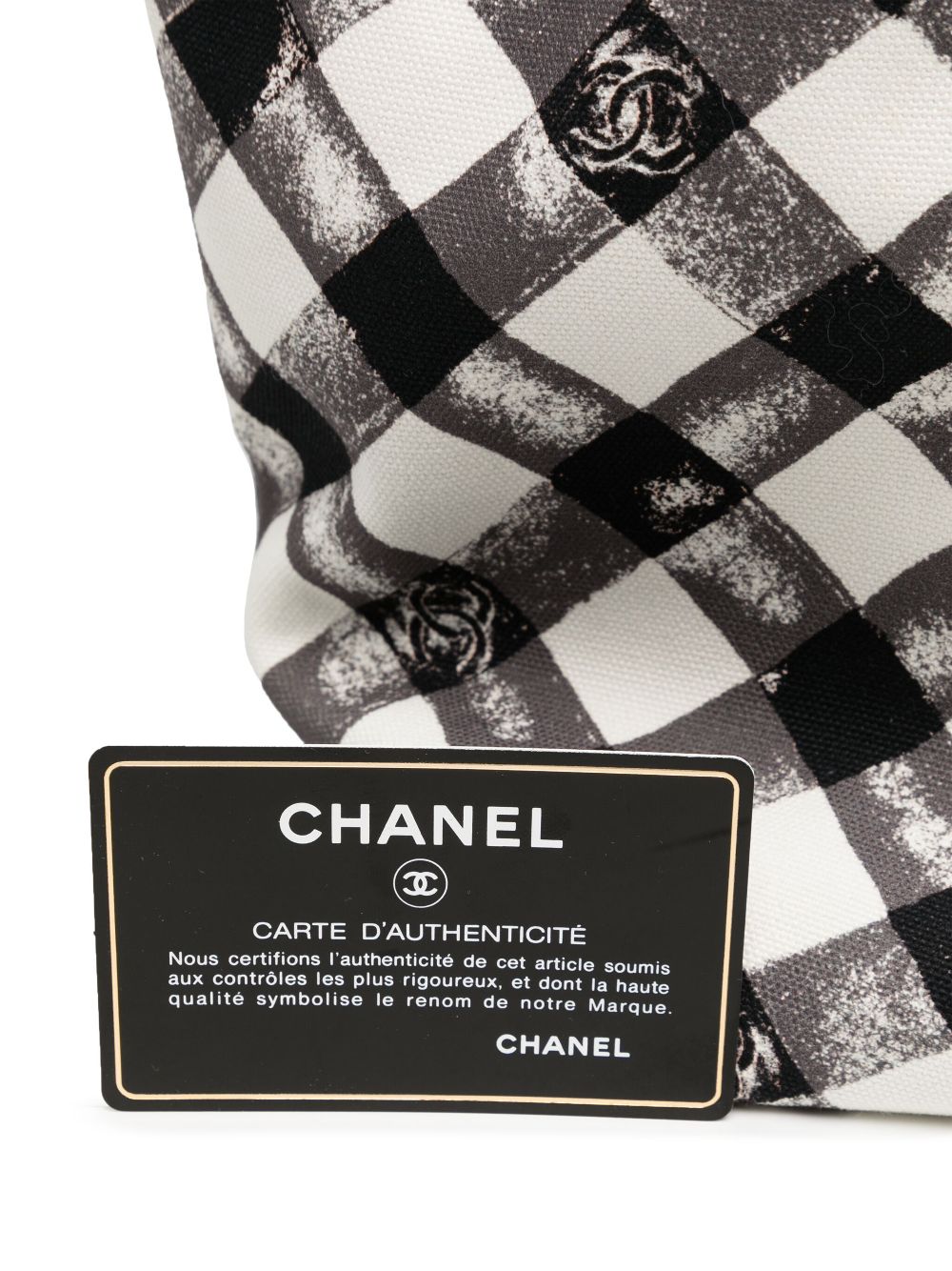 CHANEL 2010-2011 gingham-check canvas tote bag Women