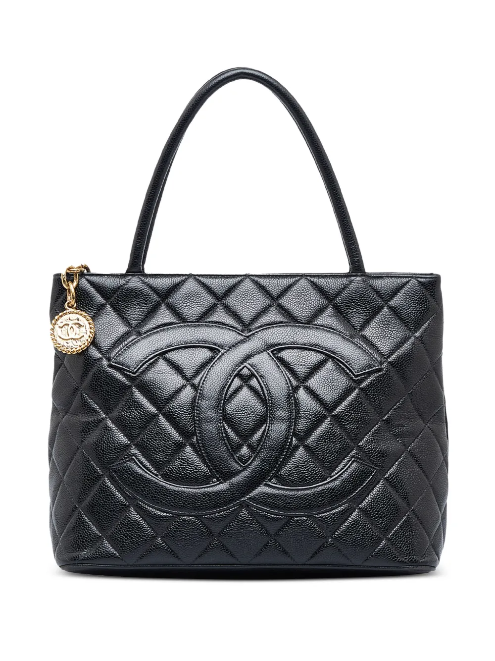 CHANEL Pre-Owned - 2002-2003 Medallion tote bag - women - Leather - One Size - Black