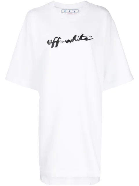 Off-White logo-print T-shirt dress