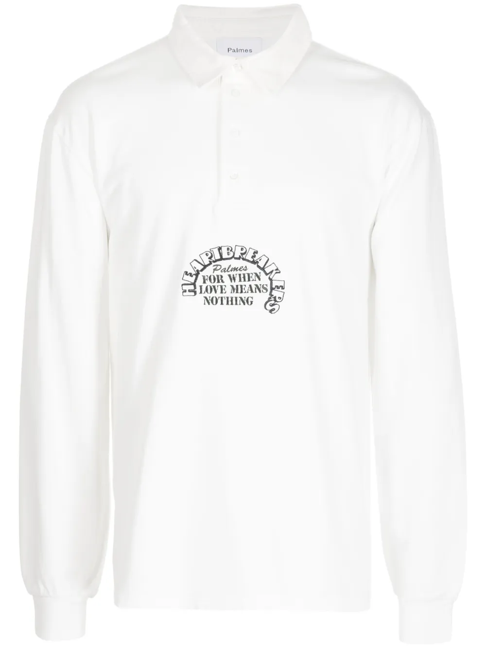 Palmes Heartbreakers Rugby organic cotton polo shirt | White | Image 1
