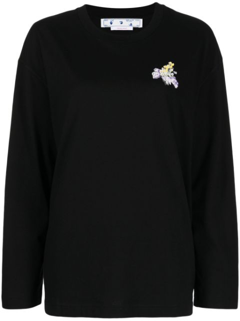 Off-White Flower Arrow cotton sweatshirt Women