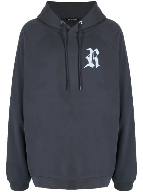 Hoodie en coton à logo brodé - Raf Simons - Modalova