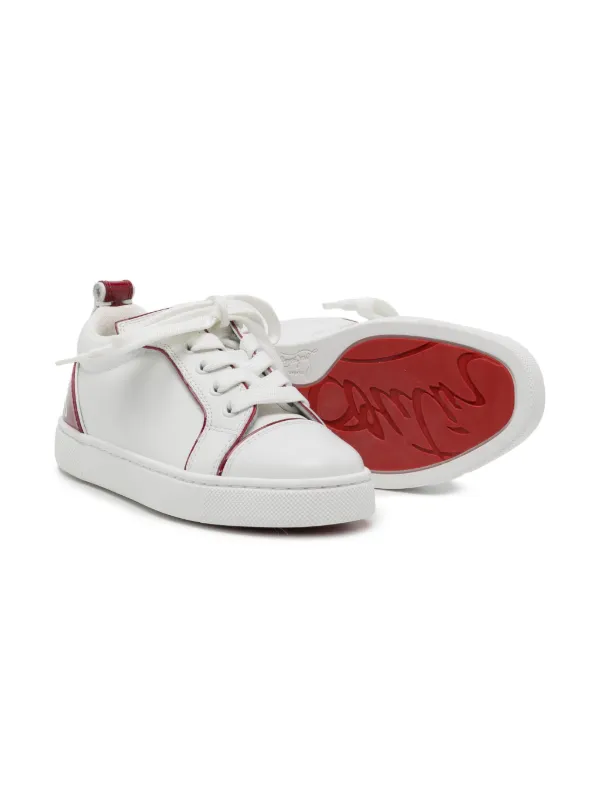 Christian Louboutin Kids Funnyto Leather Sneakers White FARFETCH IN