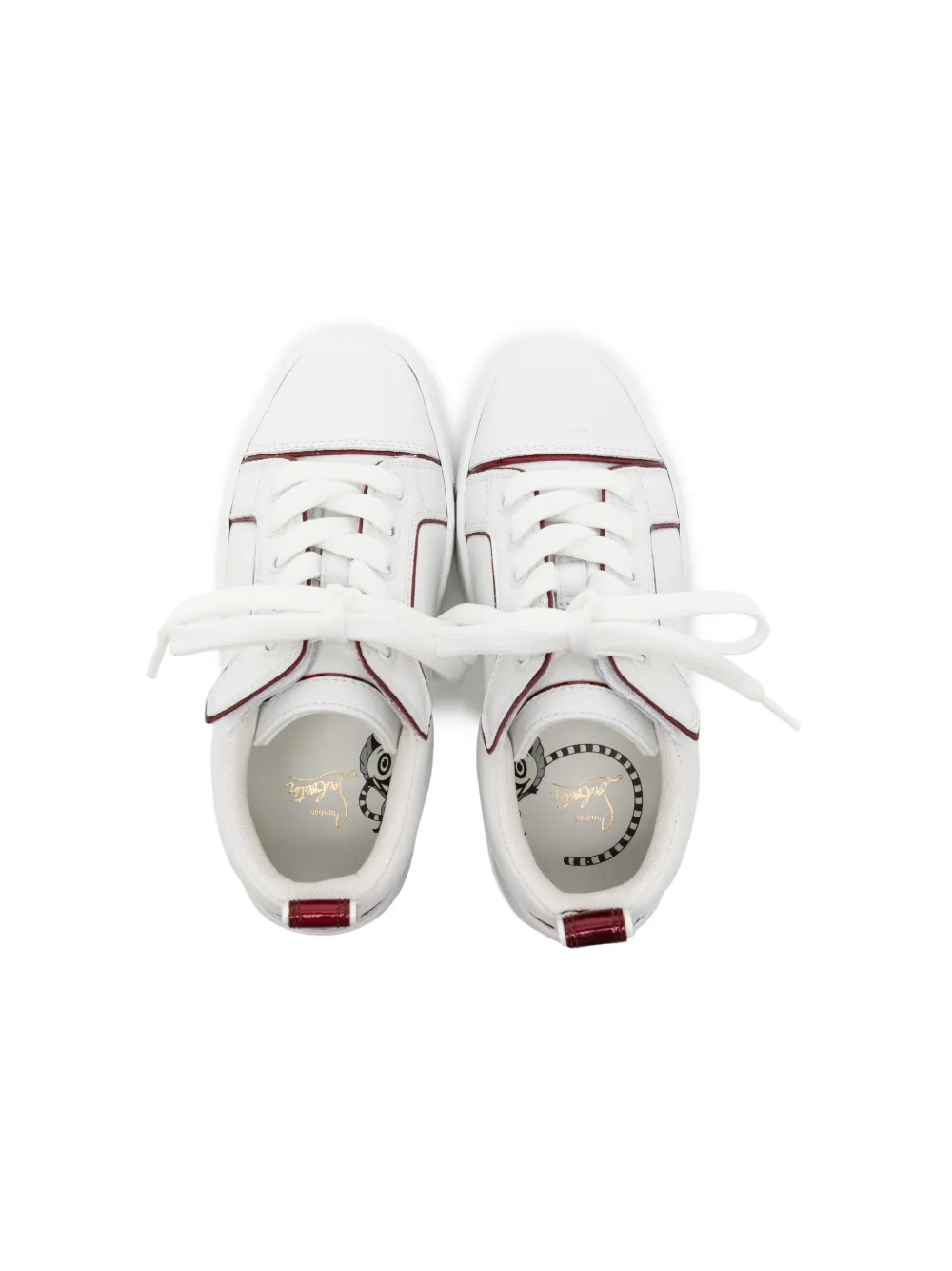 Christian Louboutin Kids Funnyto leather sneakers White