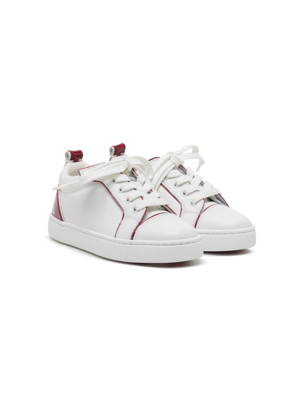 Christian Louboutin Kids Funnyto leren sneakers Wit