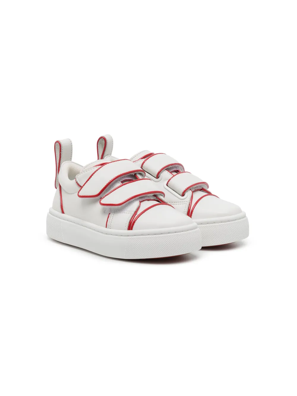 Christian Louboutin Kids Toyototoy leather sneakers White