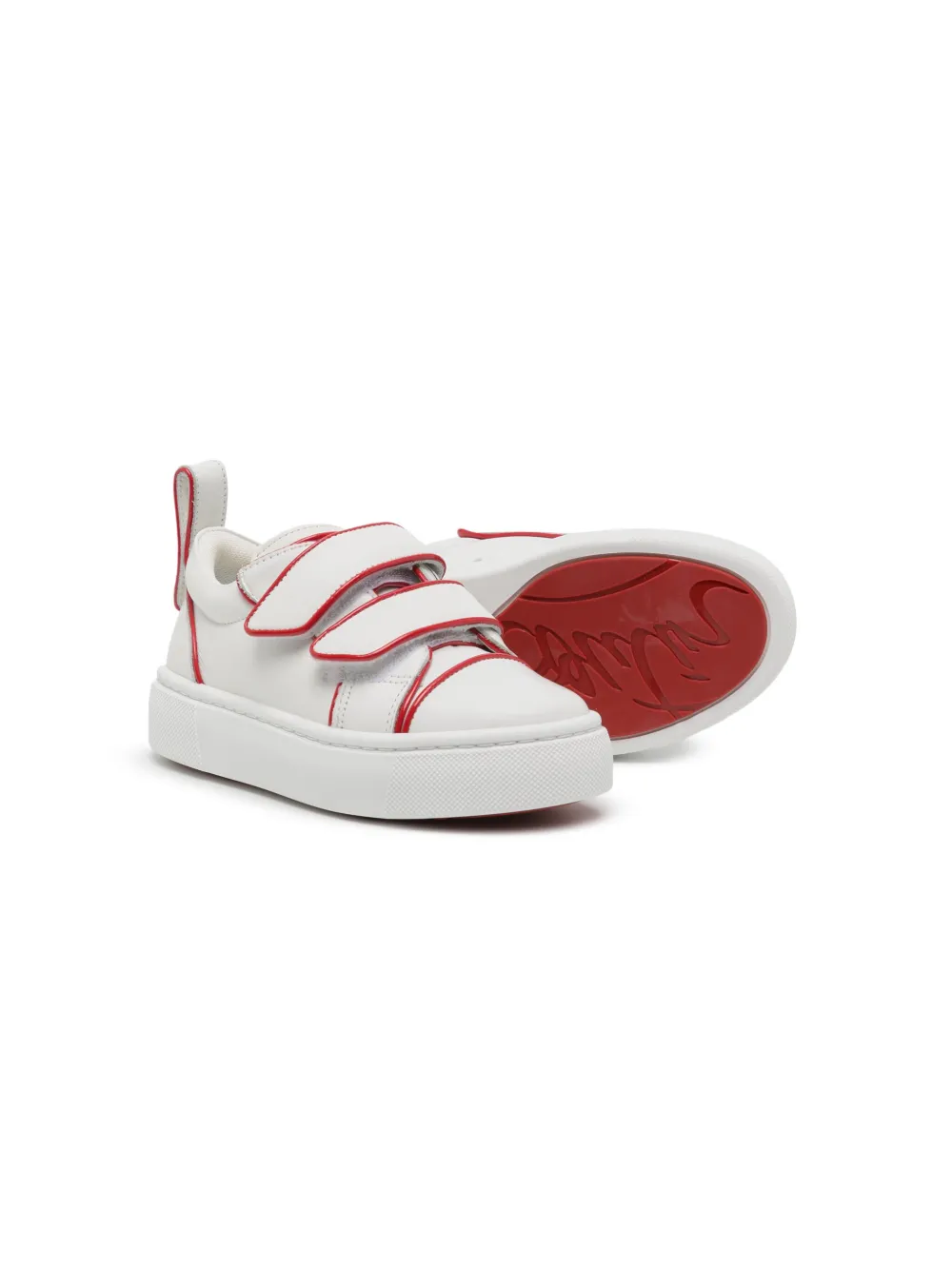 Christian Louboutin Kids Toyototoy leren sneakers - Wit