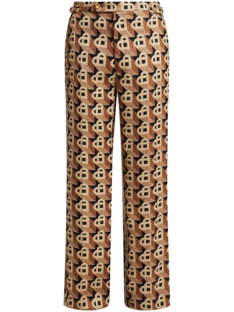 Casablanca Heart jacquard straight-leg trousers