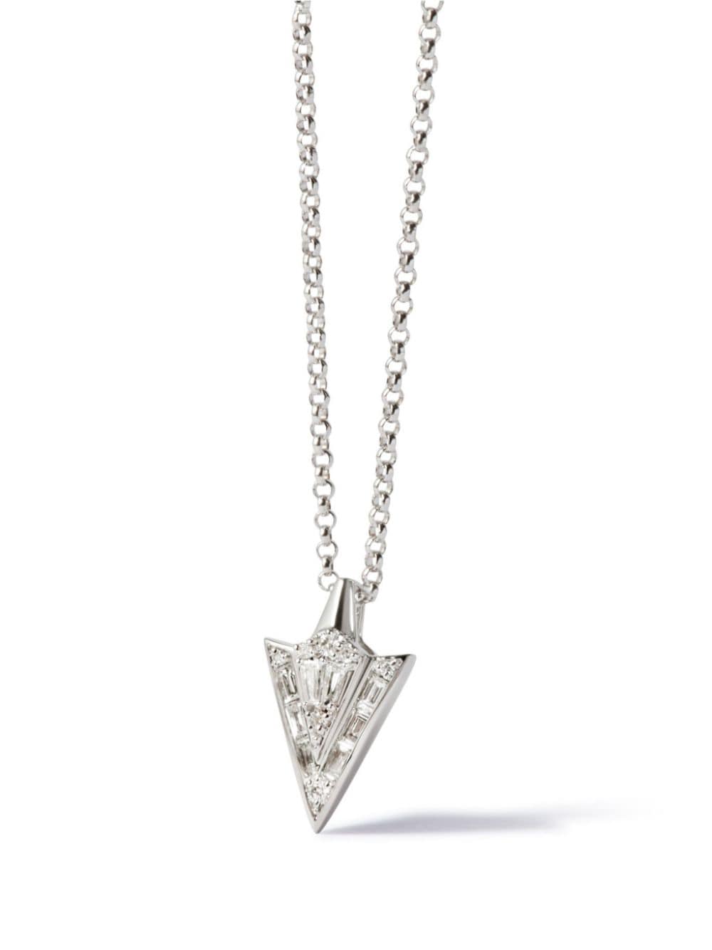 Shop Annoushka 18kt White Gold Deco Arrow Diamond Necklace In 031905n