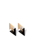 Annoushka 18kt yellow gold Deco Arrow diamond and onyx earrings - Black