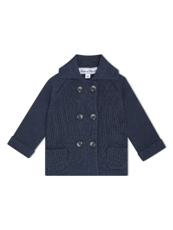 Boys navy wool coat best sale