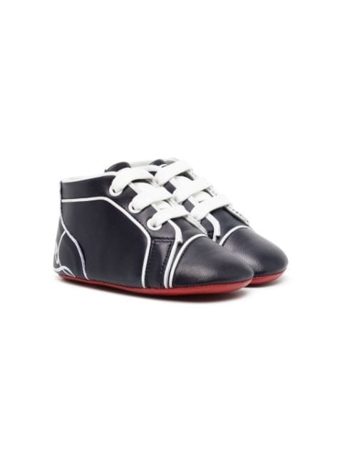 Christian Louboutin Baby Funnyto round-toe leather sneakers