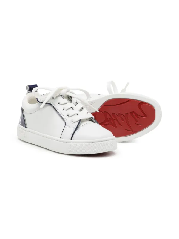 Christian Louboutin Fun Vieira Leather Sneakers White FARFETCH IN