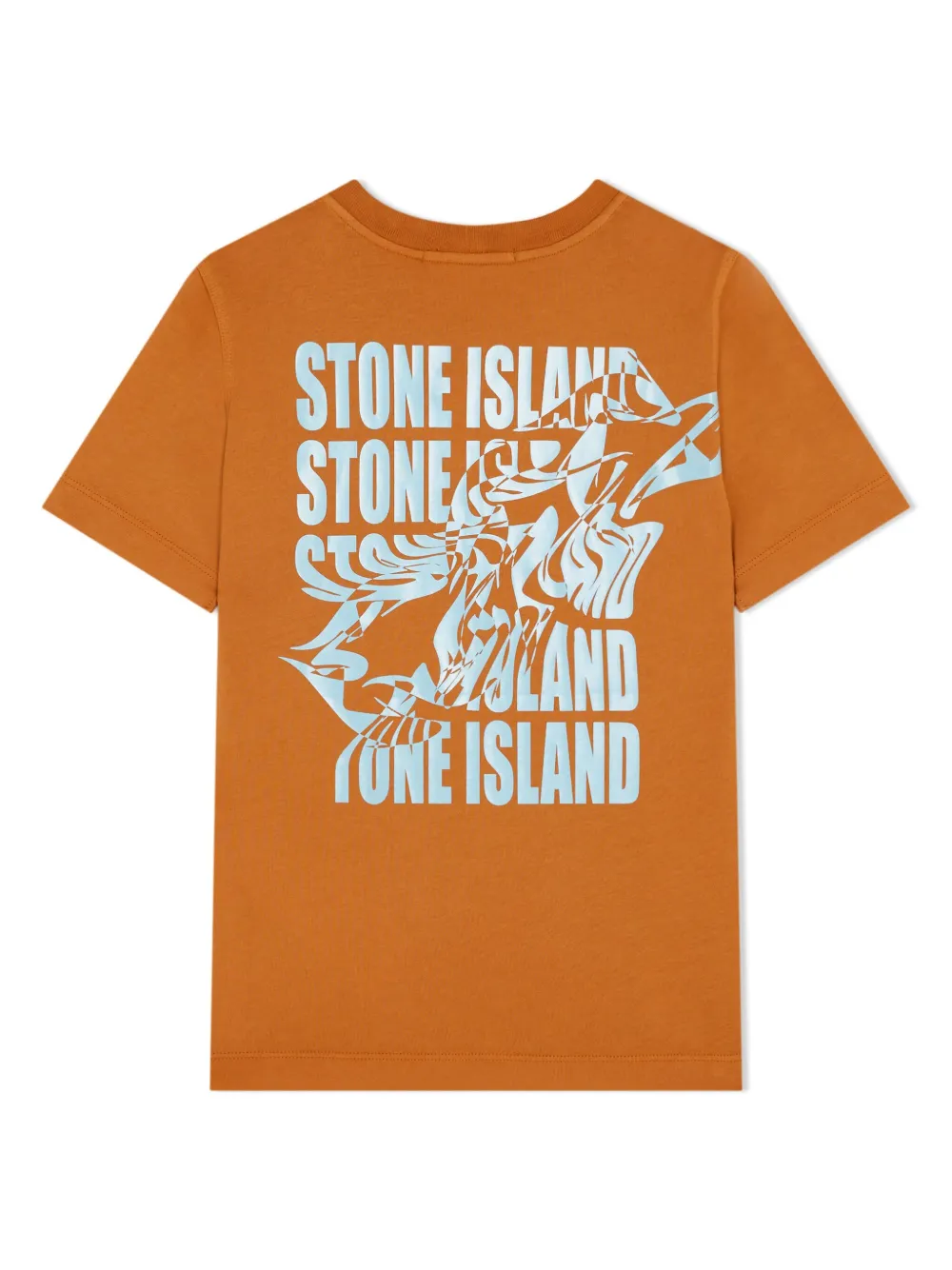 Stone Island logo-print cotton T-shirt - Oranje