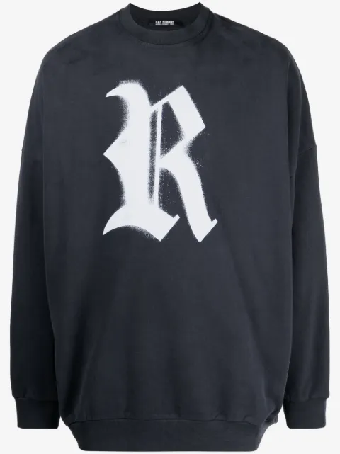 Raf Simons logo-print cotton sweatshirt