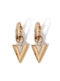 Annoushka 18kt yellow gold Deco diamond arrow hoop earrings