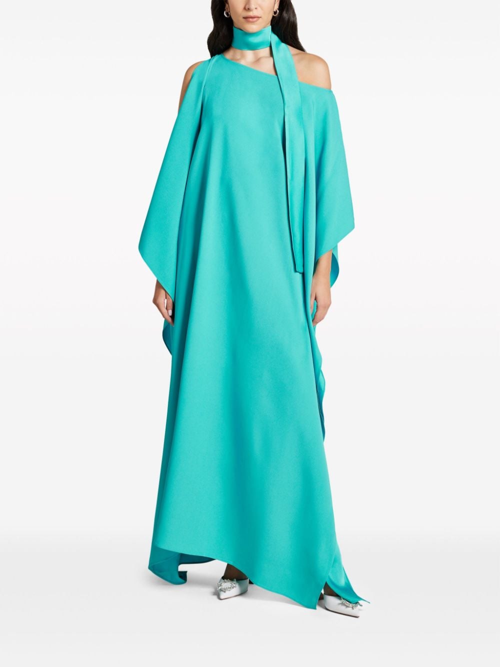 Taller Marmo one-shoulder draped maxi dress - Blauw