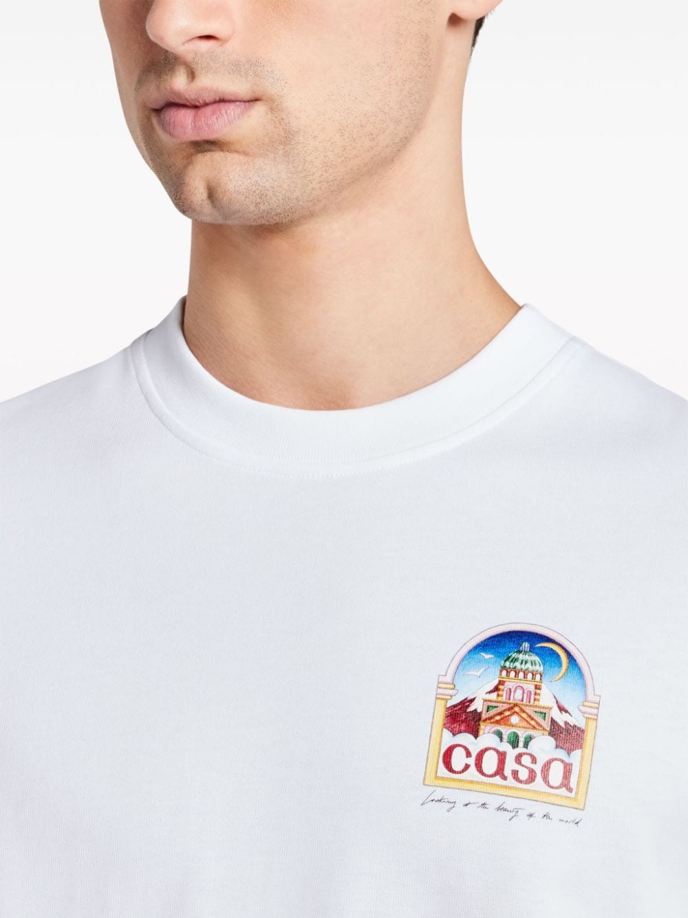 Casablanca T-shirt van biologisch katoen Wit